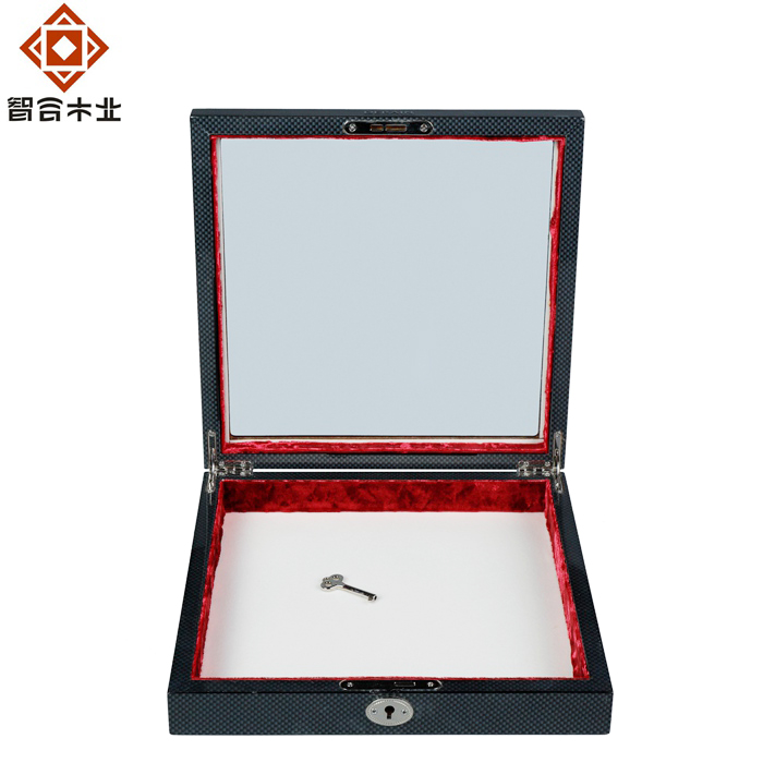 高光碳纖紙開窗禮品木盒
