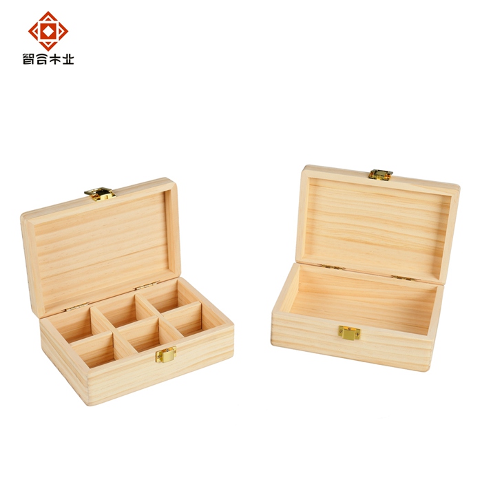 實木自然木色保健品包裝木盒