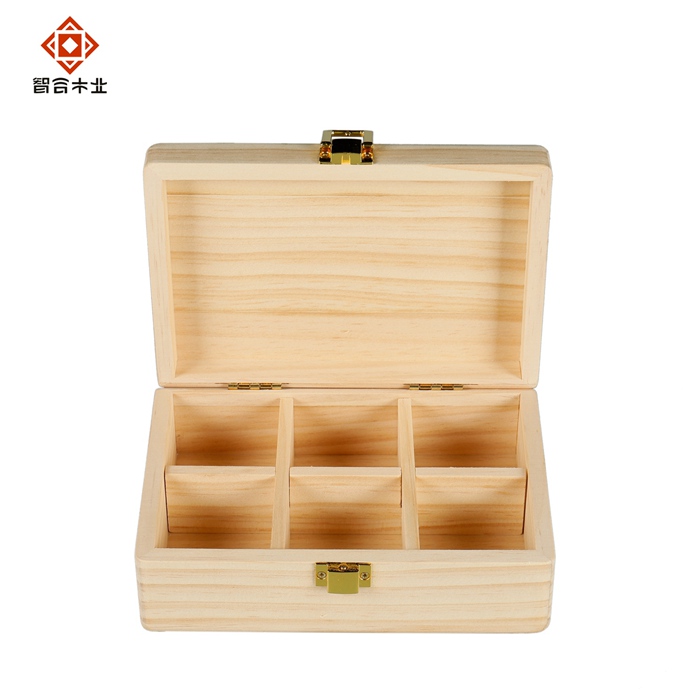 實木自然木色保健品包裝木盒