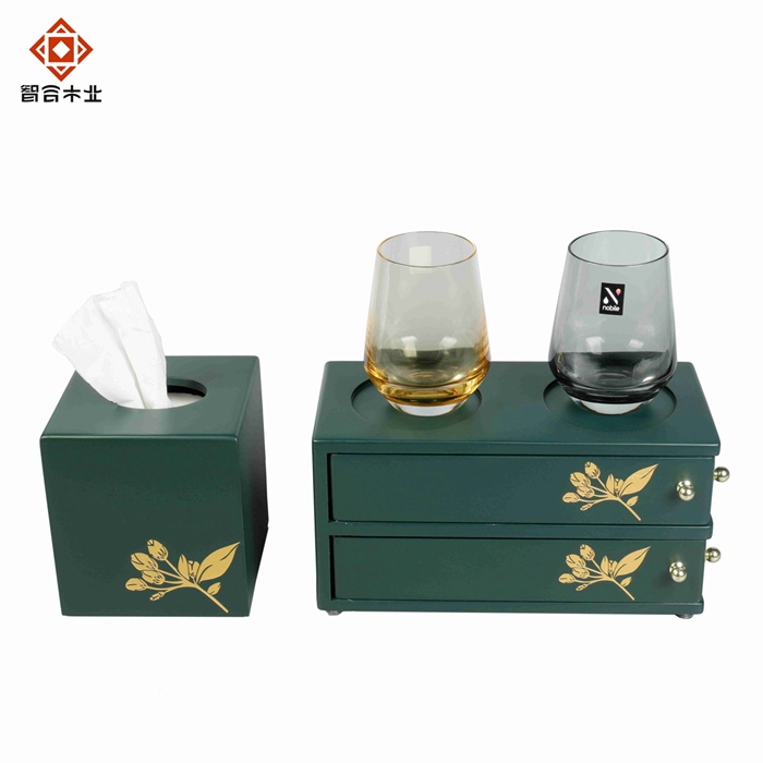 高檔紙巾包裝木盒