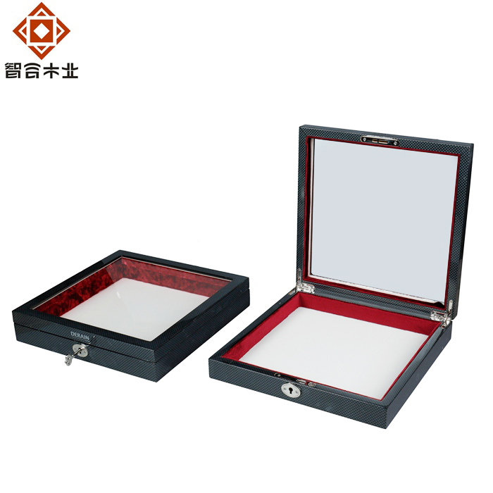 高光碳纖紙開窗禮品木盒