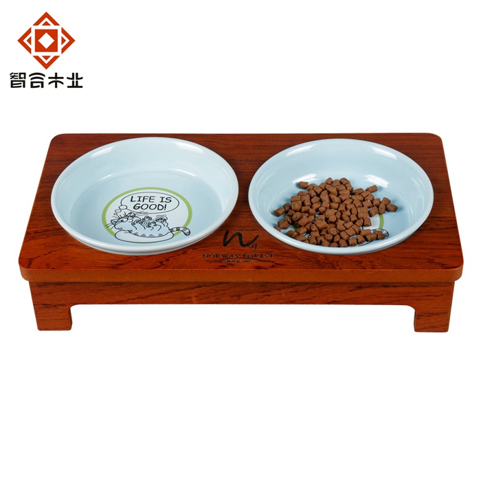 木制貓狗寵物喂食器