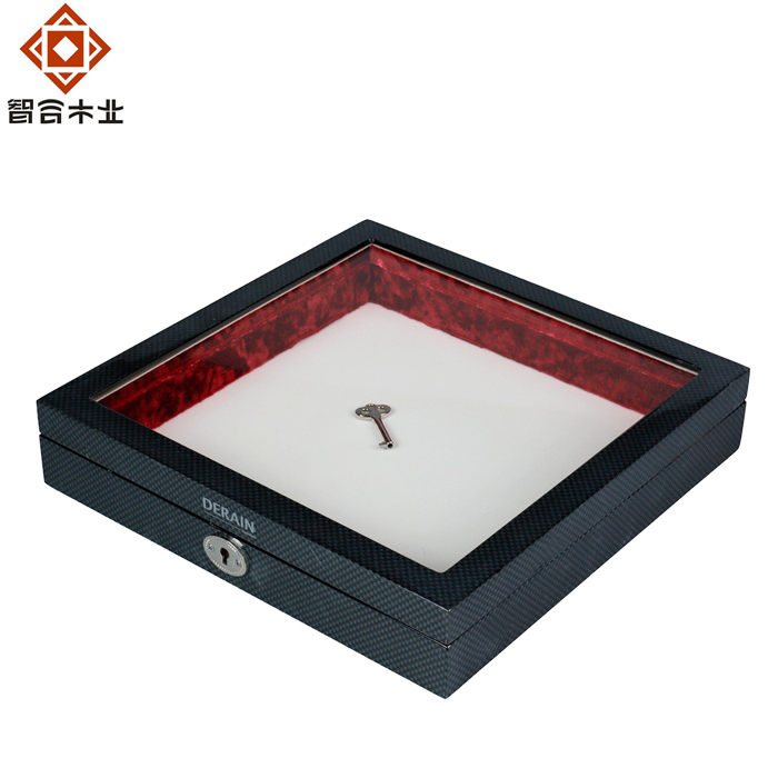高光碳纖紙開窗禮品木盒
