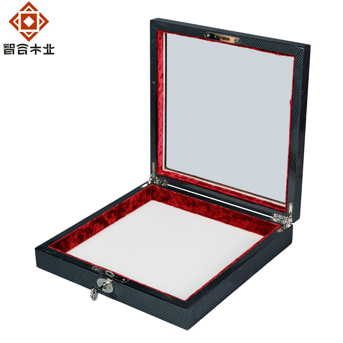 高光碳纖紙開窗禮品木盒
