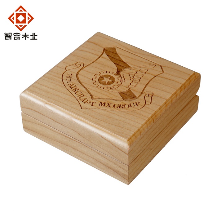 楓木實木單枚幣木盒