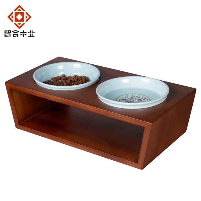 竹子寵物喂食器