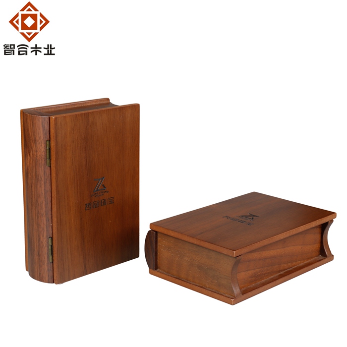 書形玉石掛件木盒