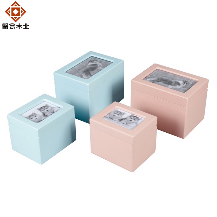 帶相框寵物骨灰木盒