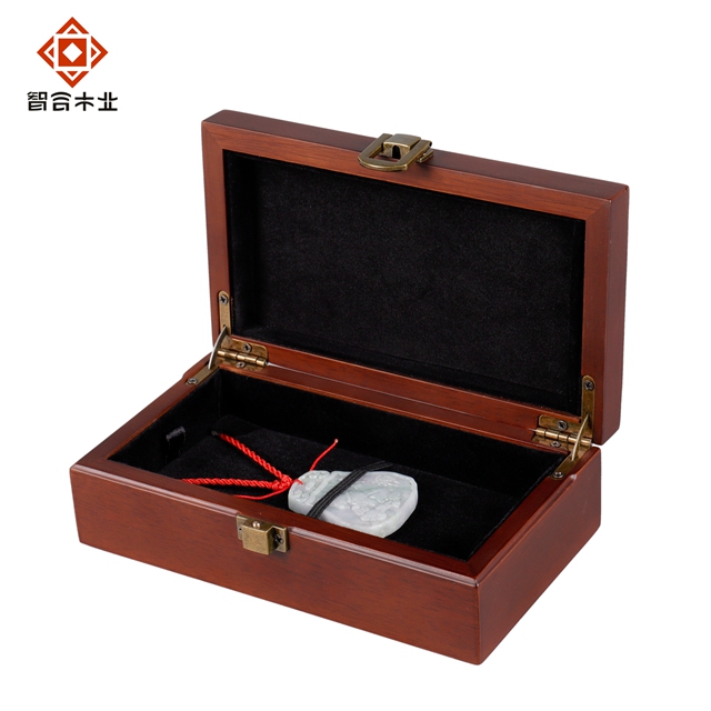 橡膠木玉石掛件吊墜首飾木盒