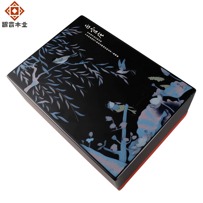 手工立體彩繪保健品包裝木盒